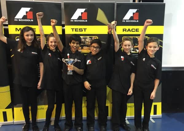 Heckmondwike Grammar pupils won a stage of a Forumula One competition.