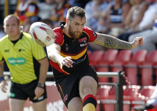 Kieran Hyde kicked a conversion for Dewsbury Rams in their defeat at Newcastle.