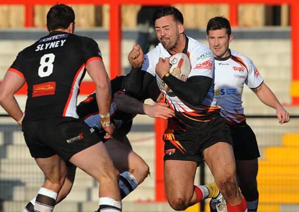 Matthew Haggarty, in action for Dewsbury Rams against London Broncos, has signed for St Helens.