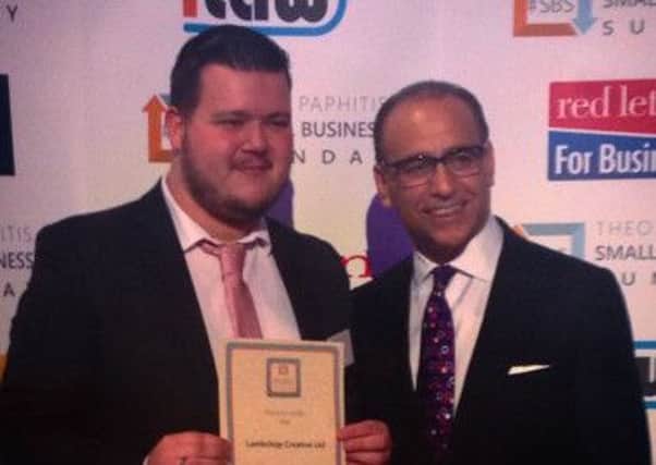 Lee Kennedy meets Dragons' Den judge Theo Paphitis at his networking event in Birmingham.