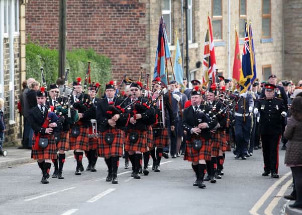 Remembrance Service and parade in Mirfield
