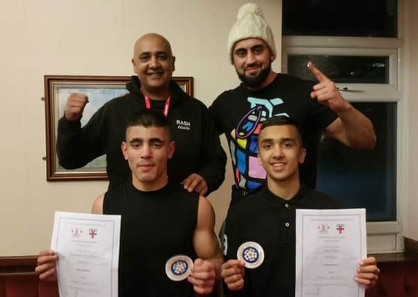 Cleckheaton Boxing Academy fighters Awais Liaquat and Ismail Khan are Yorkshire champions in the ABA finals 2015.
