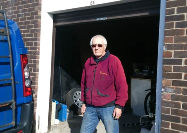 TURFED OUT Neal Pickett, who has rented a garage for more than 20 years, does not know if he will get it back.