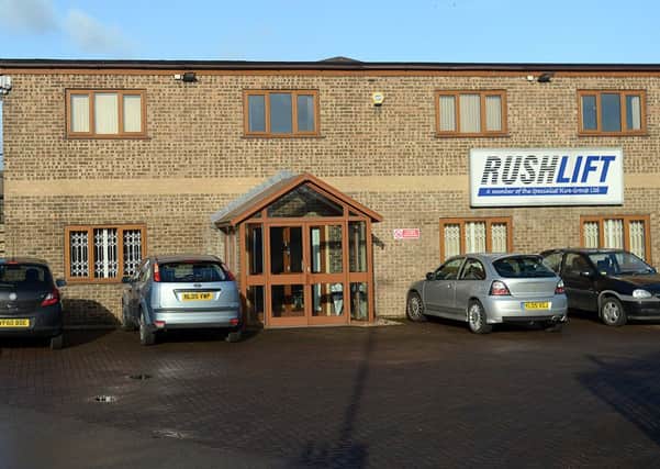 Newspaper: Reporter Series.
Story: Forklift truck hire company, Rushlift Limited, who are based on Low Mill Lane, Dewsbury, have been bought by a global company, Doosan.
Photo Date: 04/03/15