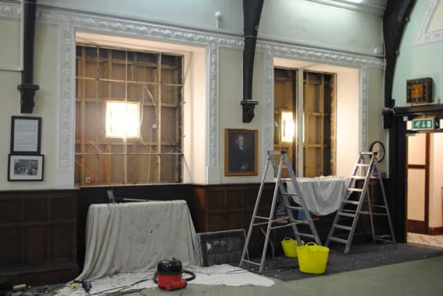 Commemorative WWI windows are being renovated for Batley Grammar School.