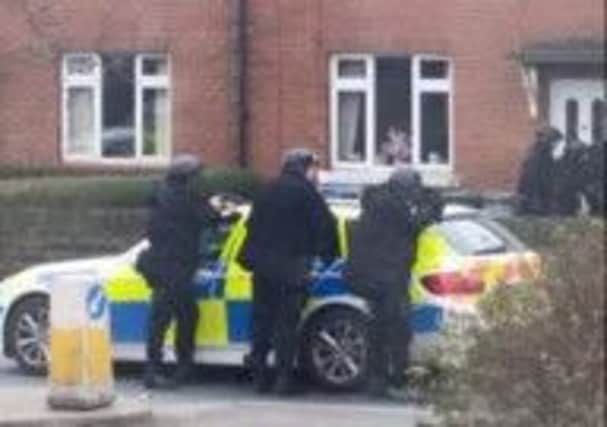 Armed police in Wakefield Road.