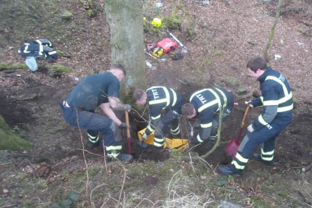 Kings of spades: It took three hours for the Cleckheaton-based crew to dig Lulu out