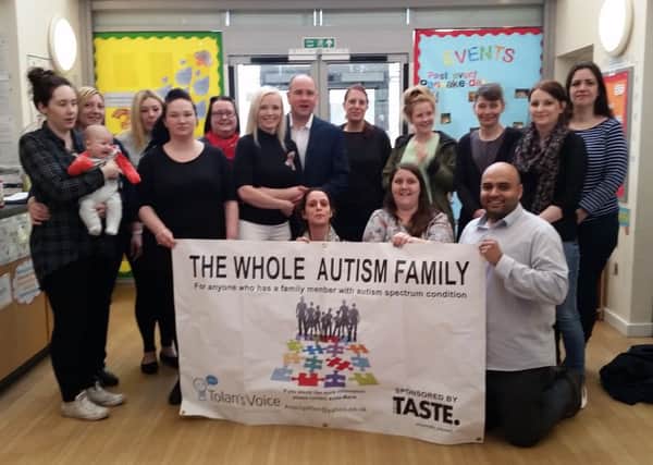 Members of The Whole Autism Family at the Sure Start centre in Dewsbury Moor.