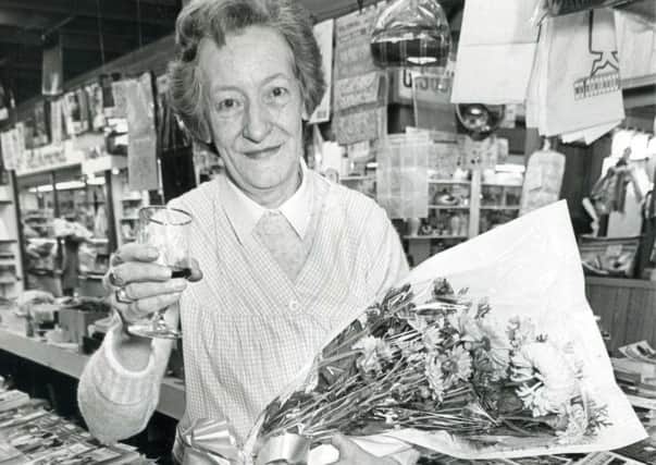 Eleanor Taylor marks 40 years of book-selling at Batley Market.