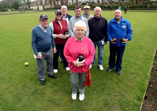 DEMANDING ACTION Margaret Hopkins with fellow members of Wilton Park Bowling Club.