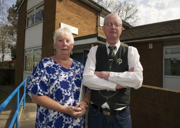 Ann Naylor and Andrew Godson at Turnsteads Community Centre in Cleckheaton which is facing closure under council cuts. Picture by Dean Atkins