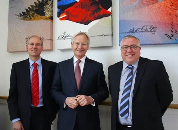 Finance director Nick Brown, CEO Steve Bullas and Group sales and marketing director Andrew Schofield.