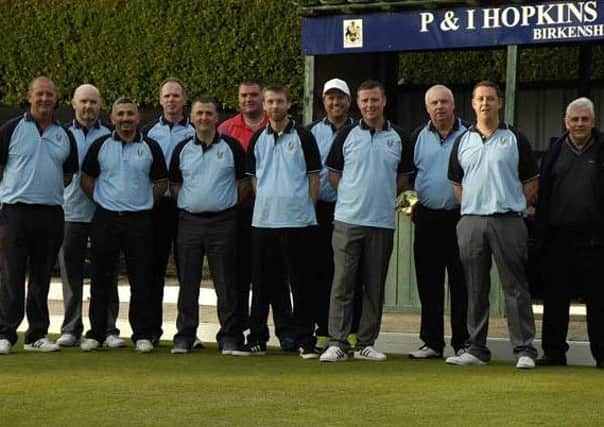 Lower Hopton won the West Riding Bowls Cup at Spen Victoria, beating Pudsey by two points in a thrilling final last Friday.