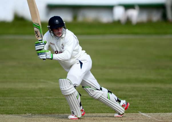 Woodlands batsman Elliot Richardson in action at Cleckheaton last Saturday.