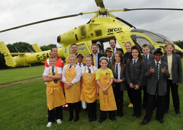 Yorkshire Air Ambulance visited Thornhill Academy for last year's 'Wear it Yellow Day '