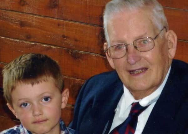 Samuel with his great grandson Sam.