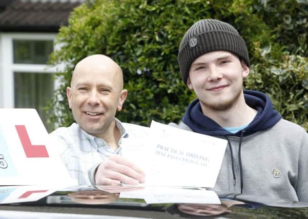17-year-old Jacob Panther passed his Driving test with no faults - perfect test.  Pictured with driving instructor Jonathan Roberts