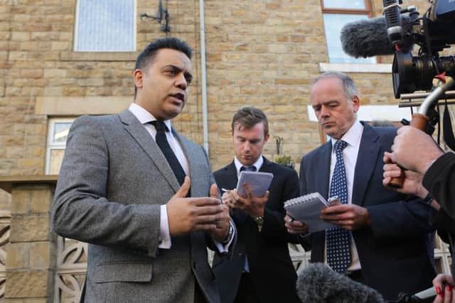 Labour politician Shahid Malik speaks to the media. Picture: Ross Parry Agency