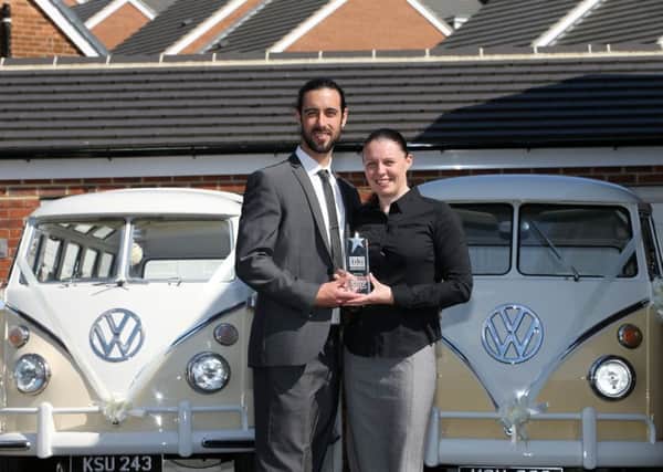 All Luvdub owners Scott and Catherine Fenton won the Best Wedding Transport Award.