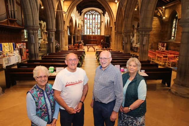 Thornhill Parish Church, which is shortlisted for an award 20 years of regeneration, costing a total of £1.3m.
Marion Wilson, Brian Pearson, Tony Ridley, Christine Ridley