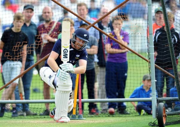 Yorkshire's Andrew Gale practices in thne nets on the day he announced he was standing down as one day captain.  Picture: Jonathan Gawthorpe