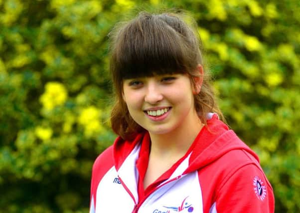 Brittany Stead (16) who is visually impaired and has got into the Team GB Goal-ball team. (D525D341)