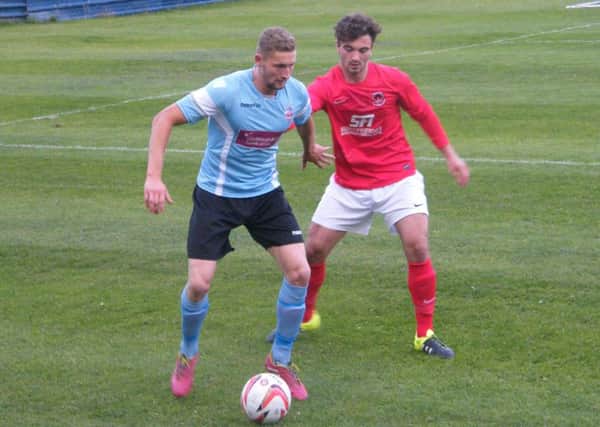 Liversedge's Andrew Wood in action against Thackley.