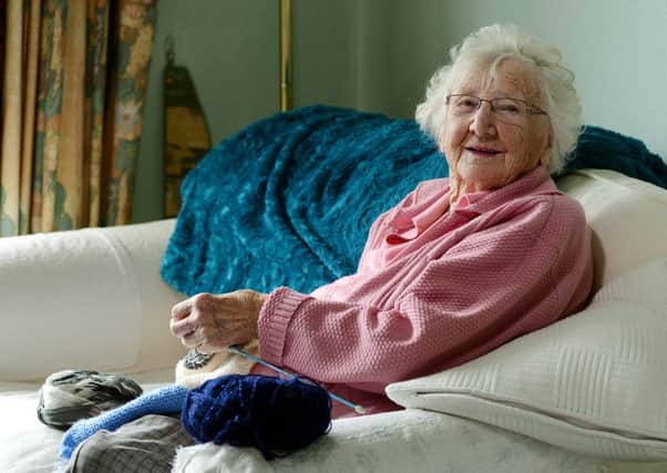 Newspaper: Reporter Series.
Story: Ninety eight years old Margaret Nicholson from Dewsbury, who makes blankets for children in Africa, has been nominated for a Pride in Britain award.
Photo date: 15/09/15
Picture Ref: AB213a0915
