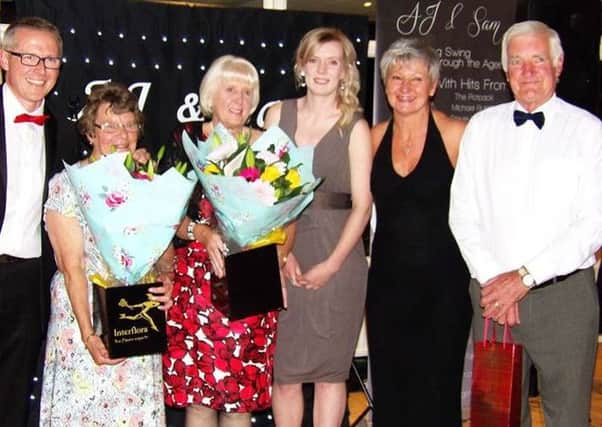Sheila Bolland, Marjorie Bain and Roy Bain with event organiser Emma Rawnsley, Rob Chaplin and Jackie Carter at the anniversary celebrations.