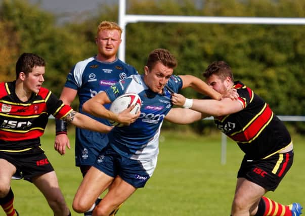 Ross Hayden in action for Mirfield Stags against Hull Wyke in the Yorkshire Men's League semi-final. Picture: Dave Wood