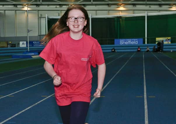 Lily Walsh, from Heckmondwike, who took part in this years Boots Opticians Actionnaires Athletics Day.
