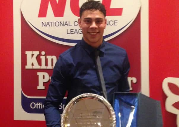 Joel Gibson of Thornhill Trojans won two awards at the National Conference League Presentation.