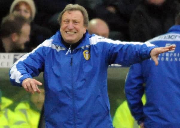 Neil Warnock in his Leeds United days and now set to be in charge of their opponents, QPR.