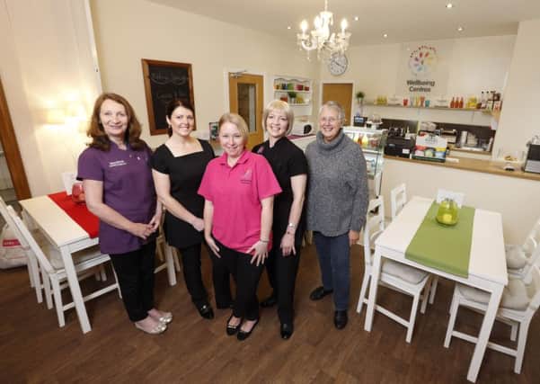 Cathie Gordon, Jo Wilkinson, Julie Broadhead, Sharon Edwards and Viv Walsh at the Well Being Centre, Cleckheaton.