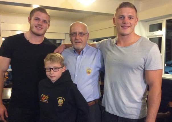 South Sydney stars George and Tom Burgess visited their former club Dewsbury Moor
