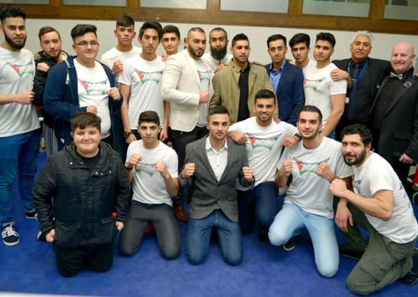 KBW Boxers with former World Champion Amir Khan at the show in Dewsbury