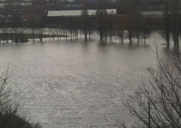 Sands Lane Football pitches flooded on Boxing Day