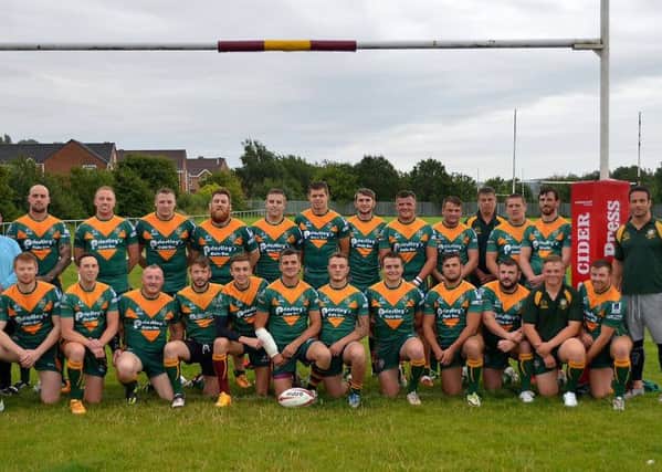 The Heavy Woollen Select team line up before their impressive victory over the RAF at Dewsbury Moor last season.