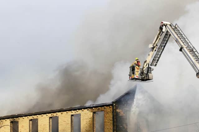 Fire at Greenhill Mills, Grange Road, Batley