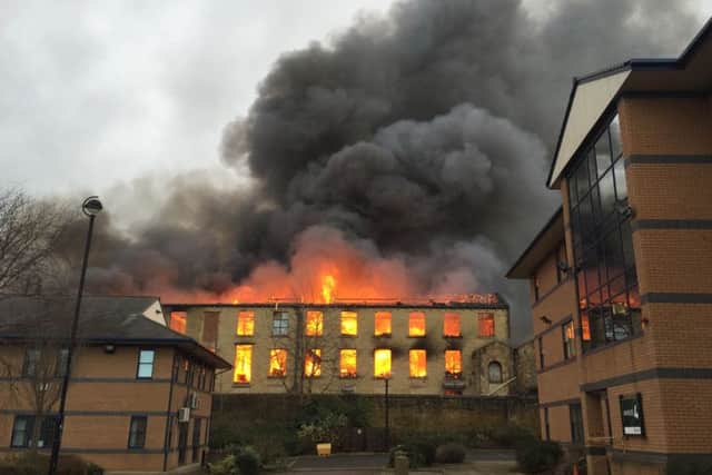 Greenhill Mills in Batley was gutted in a fire.