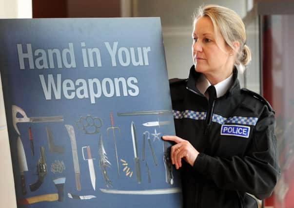 19 January 2016.......      West Yorkshire Police Temporary Assistant Chief Constable Angela Williams, launch of the latest West Yorkshire Police Weapons Surrender taking place between January 20 and January 30 2016. Picture Tony Johnson