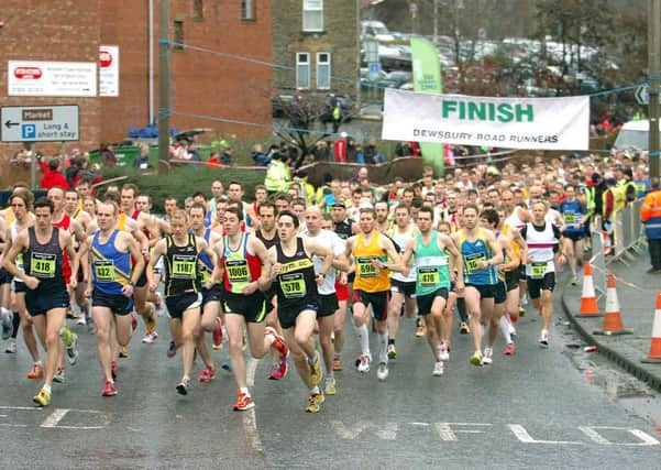 Runners set off at the start of the 2015 Dewsbury 10k Road Race.