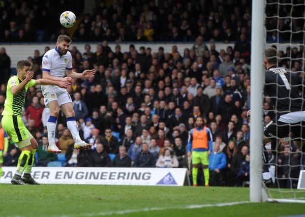 Stuart Dallas heads in a goal for Leeds United against Huddersfield Town, but it went wrong for his team after that.