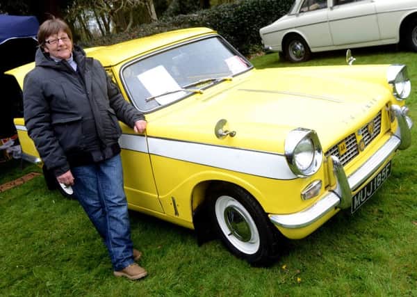 Jeannette Adey is pictured with her 1968 Triumph Herald.
Reporter: Picture Ref: AB183a0516