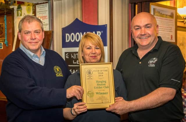 The Heavy Woollen branch of the Campaign for Real Ale (CAMRA) has awarded its club of the year award to The Hanging Heaton Cricket Club on Bennetts Lane.