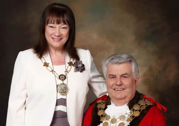 Mayor of Kirklees Jim Dodds and Mayoress, his wife Carol Dodds.