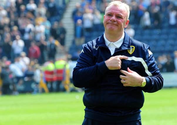 Steve Evans after his last game with Leeds United.