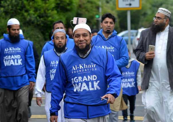 The walk from Wakefield, through Dewsbury and on to Huddersfield was held to raise awareness about the refugee crisis.
Picture Ref: AB213b0516