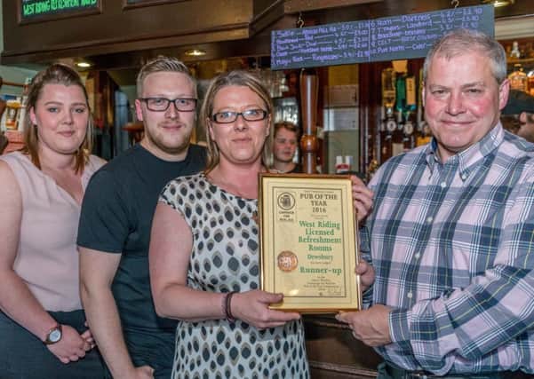 The West Riding Refreshment Rooms were presented with the 2016 runner-Up in the West Riding Heavy Woollen CAMRA Pub of the Year competition.