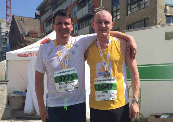 Gomersal's Craig Kellet (pictured, right) is halfway through his year-long charity challenge.